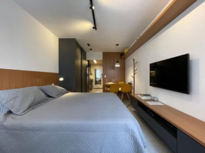 Studio com ar-condicionado e TV perto da Paulista